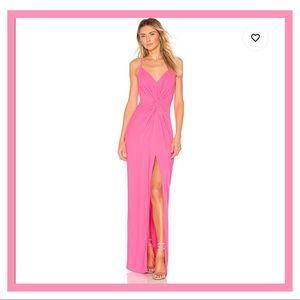New Amanda Uprichard Ellie Maxi Dress Hot Pink
